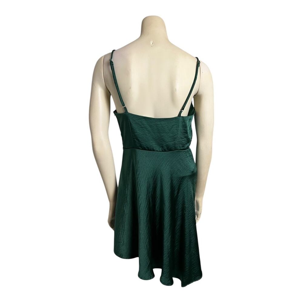 Angel Biba Sleeveless Cowl Neck Mini Dress Green Women's Size M Cocktail Parties - Picture 5 of 8